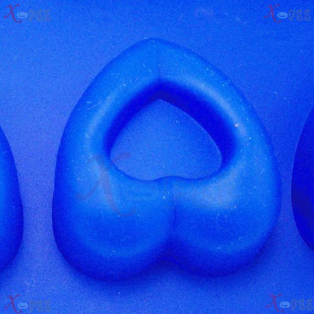 dgmj00025 DIY Blue Kitchen 10 Hearts Shape Silicone Bakeware Baking Mold Jelly Cake PAN 3