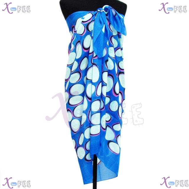 estj00301 Hawaii Woman Wrap Cover-up Scarf Swimwear Oval Circle Italy Muslin Beach Sarong 1