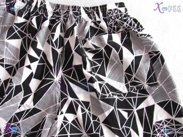 estk00070 Fashion Geometric Prints Men Sporting Pants Surf Board Black White Beach Shorts 3