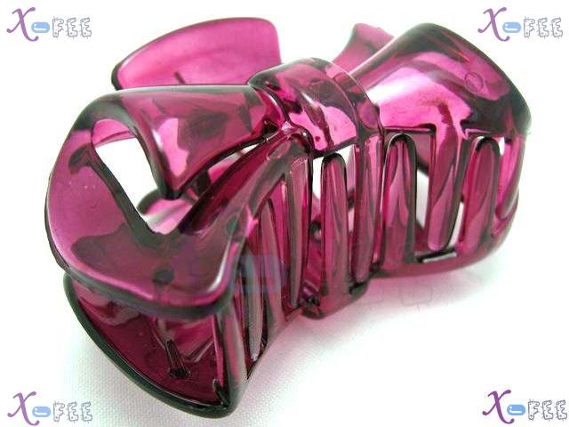 fj00188 Fashion Jewelry Woman NEW Bowknot Barrette Acrylics Purple Lady Clamp Hair Claw 2