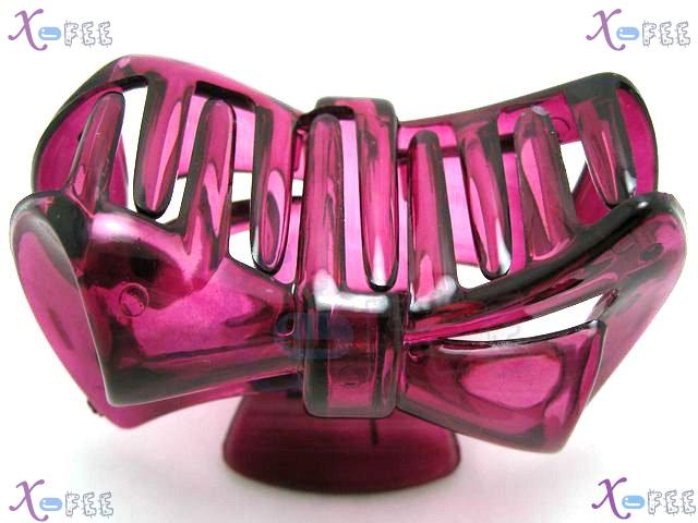 fj00188 Fashion Jewelry Woman NEW Bowknot Barrette Acrylics Purple Lady Clamp Hair Claw 3