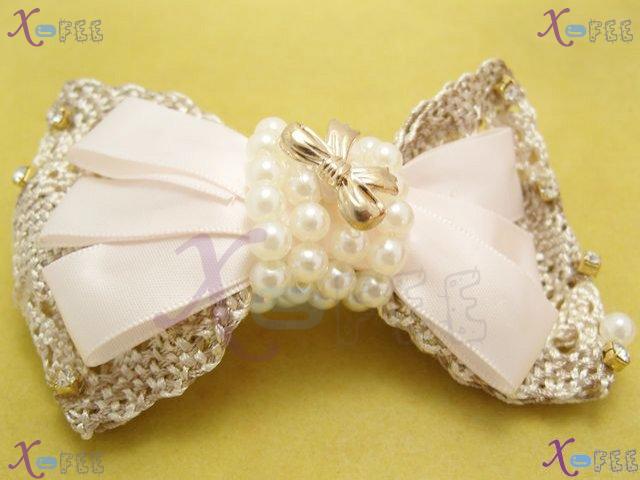 fj00219 New Fashion Craftworks Women Fiberflax Jewelry Design Pearl Imitation Barrette 4