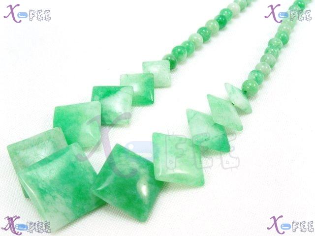 jmn00019 Handmade Jewelry Green Jade Beads Designed Necklace 2