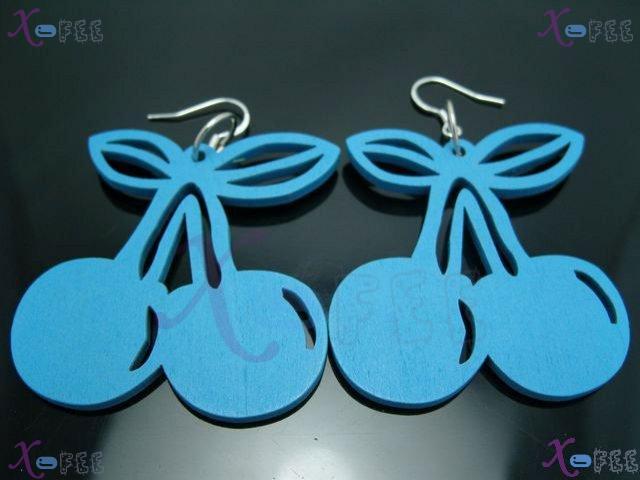 mteh00276 New Fashion Woman Jewelry Light Blue Bohemia 925 Sterling Silver Hook Earrings 1