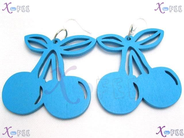 mteh00276 New Fashion Woman Jewelry Light Blue Bohemia 925 Sterling Silver Hook Earrings 2