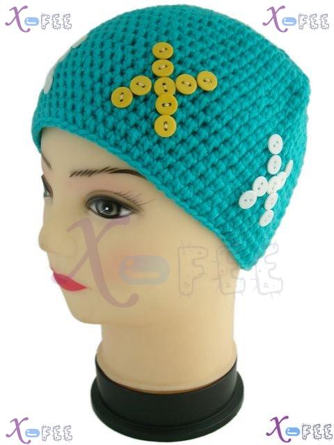 mzst00204 Green Collection Woman Accessory Collection Beanie Knit Buttons Winter Cap Hat 2