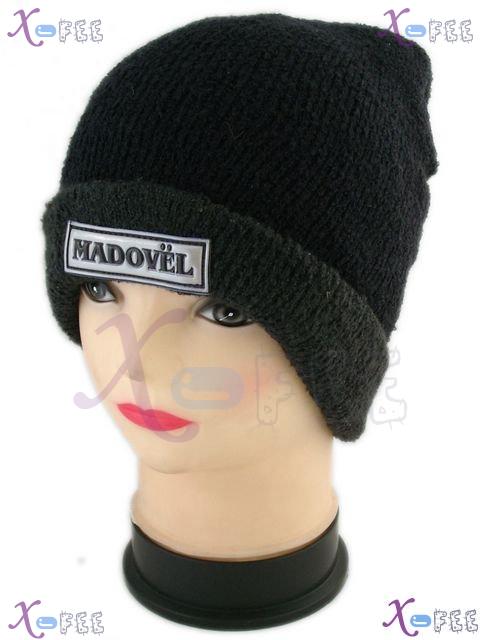 mzst00279 New Soft Unisex Accessory Collection Black Warm Beanie Knit Crochet Hat Cap 2