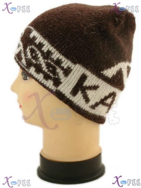 mzst00299 Modish Man Accessory Collection Brown White Rabbit Fur Beanie Winter Cap Hat 1