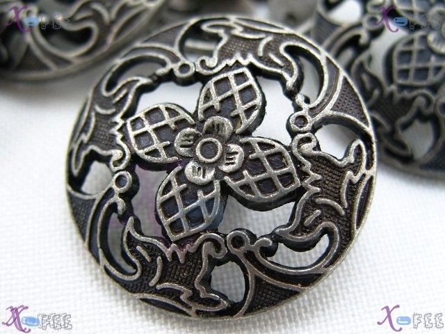 nkpf00001 New Collections Sewing Crafts 5pcs Abstraction 40L 25.4mm Metal Flower Buttons 1