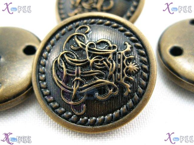 nkpf00031 Hot Wholesale 5pcs Collectibles Sewing Fabric Textile Flower Royal Metal Buttons 1