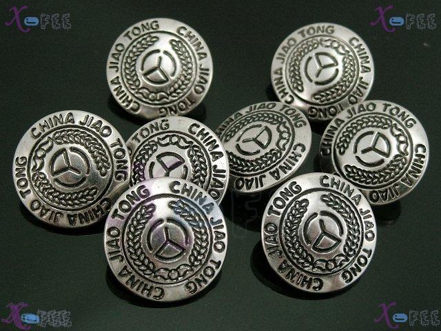 nkpf00098 34L Wholesale Collectibles Sewing Fabric Textile 8pcs Traffic Sign Metal Buttons 1