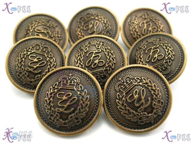 nkpf00171 Wholesale Lots 8pcs High-quality Copper Tiara 36L Shank Sewing Metal Buttons 3