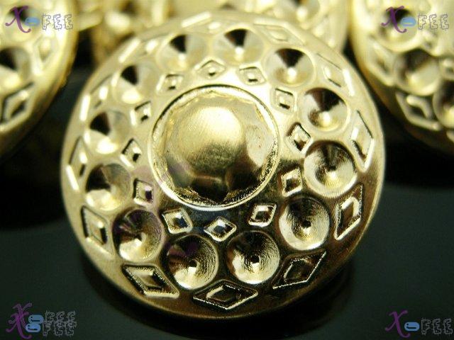 nkpf00174 Wholesale Lot 8pcs Sewing Abstraction Patterns Metal Shank Golden Flower Buttons 1