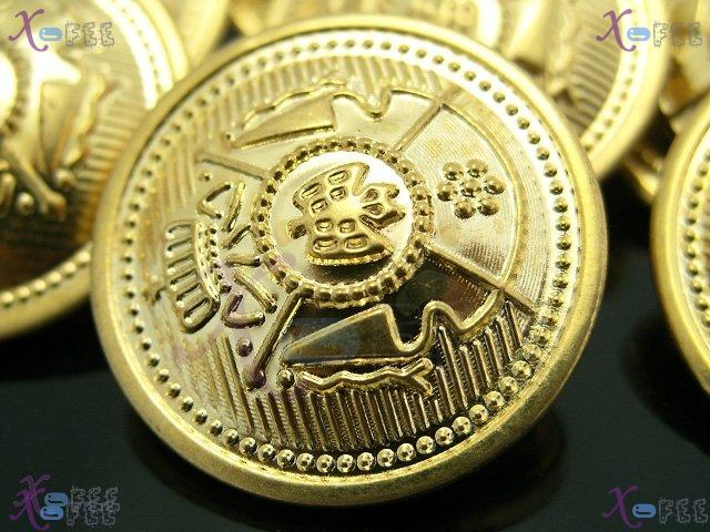 nkpf00203 8pcs Collectibles Sewing Fabric Textile Fashion Abstraction Metal Golden Buttons 1