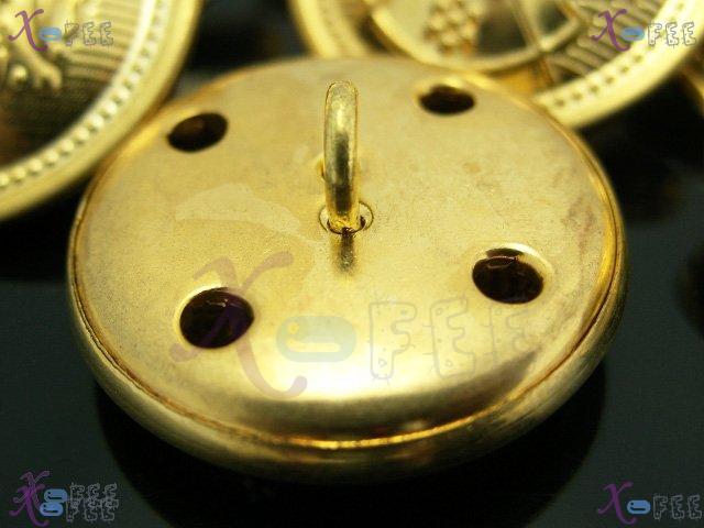 nkpf00203 8pcs Collectibles Sewing Fabric Textile Fashion Abstraction Metal Golden Buttons 2