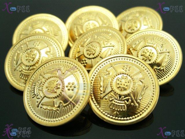 nkpf00203 8pcs Collectibles Sewing Fabric Textile Fashion Abstraction Metal Golden Buttons 3