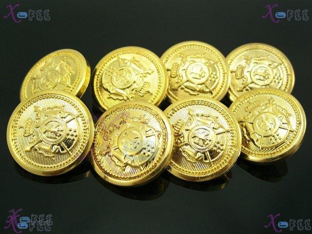 nkpf00222 Wholesale Crafts Sewing Fabric Textile 8pcs Royal Plastic 40L Golden Buttons 3