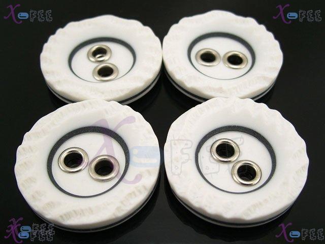 nkpf00263 Wholesale 4pcs Crafts Sewing Fabric Textile Abstraction Unique 54L Resin Buttons 1