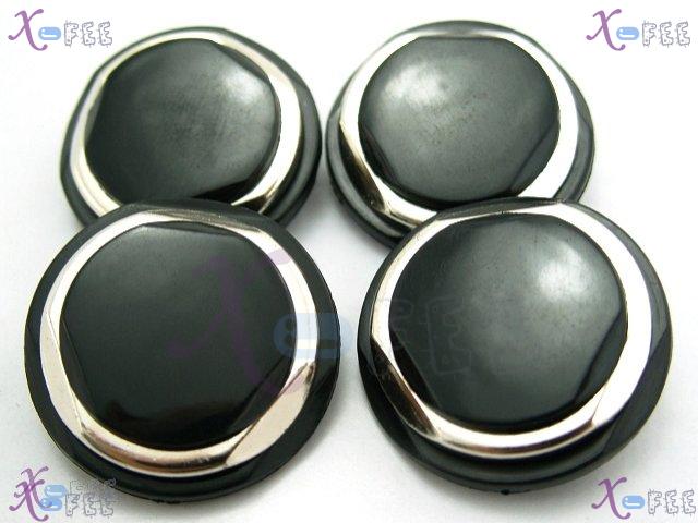 nkpf00272 NEW Wholesale LotS 4pcs Black Shank Design Sewing Abstraction 40L Resin Buttons 3