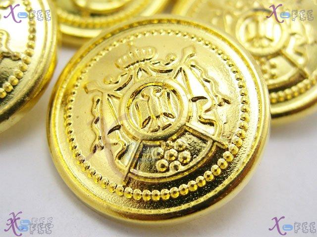 nkpf00309 Wholesale Crafts Sewing Fabric Textile 8pcs Castle Golden Plastic 40L Buttons 1