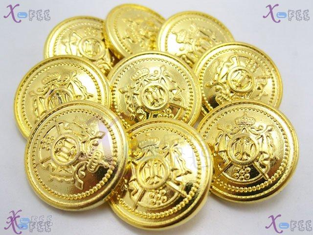 nkpf00309 Wholesale Crafts Sewing Fabric Textile 8pcs Castle Golden Plastic 40L Buttons 3