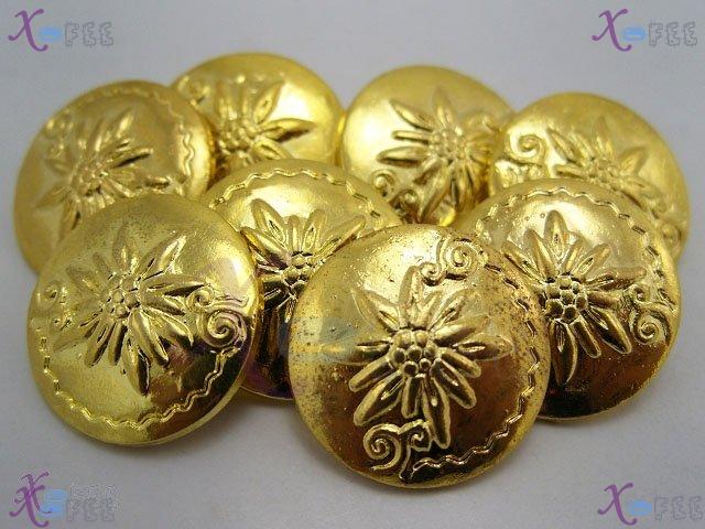 nkpf00325 Wholesale 8pcs Crafts Sewing Fabric Textile Fashion Golden Crop Metal Buttons 2