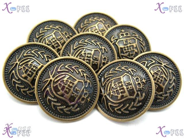 nkpf00344 Wholesale Collectibles Sewing Fabric Textile 8pcs Costume Copper Metal Buttons 3