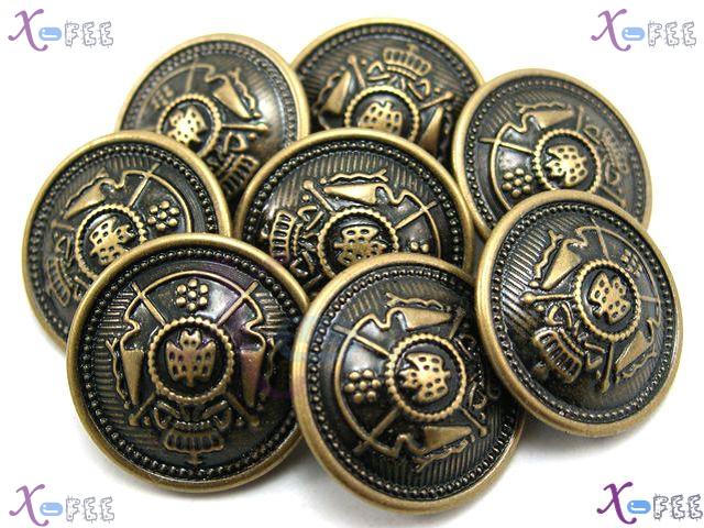 nkpf00347 Wholesale Crafts Sewing Fabric Textile 8pcs Uniform Design Metal Flower Buttons 3