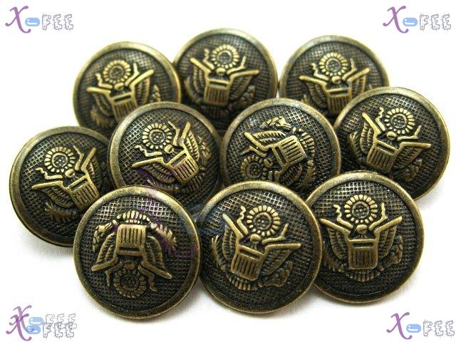 nkpf00373 Wholesale 10pcs Crafts Sewing Fabric Textile Ethnic Fashion Symbol Metal Buttons 3