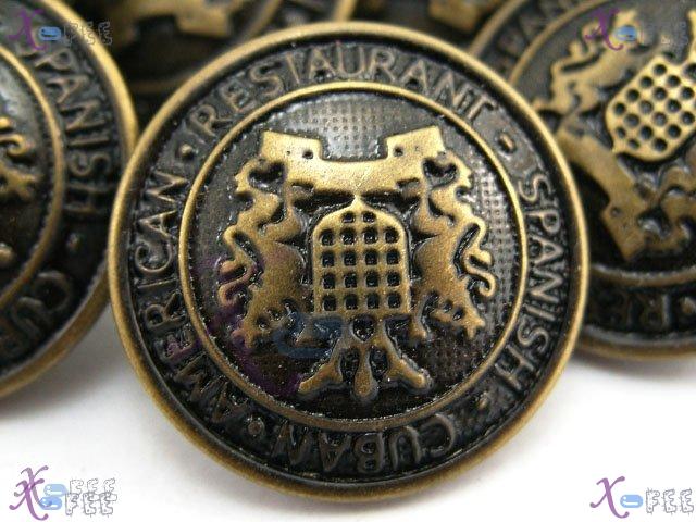 nkpf00412 Wholesale Crafts Sewing Fabric Textile 8pcs Fashion MonarchMetal Symbol Buttons 1