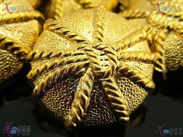 nkpf00432 Hot Fashion Costume Wholesale 8pcs Golden Flower 40L Plastic Sewing China Button 2