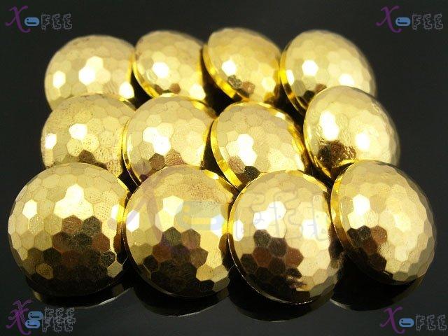 nkpf00462 New Costume Crafts Sewings Wholesale Lot 12pcs Golden Cut 34L Plastic Buttons 3