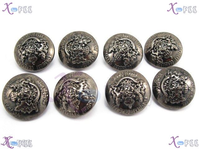 nkpf00484 Wholesale Crafts Sewing Fabric Textile Lots 8pcs Costume Design Metal Buttons 3