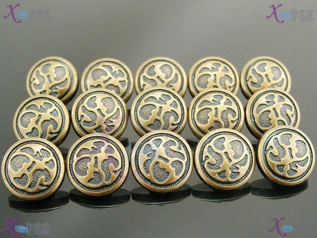 nkpf00502 Wholesale Lots Bronze Color 14 pcs Costume Patterns Design Plastic 24L Buttons 3