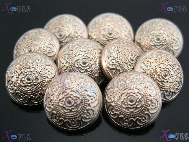 nkpf00610 Fad 9pcs Abstraction 24L Unique Metal Flower Buttons 3