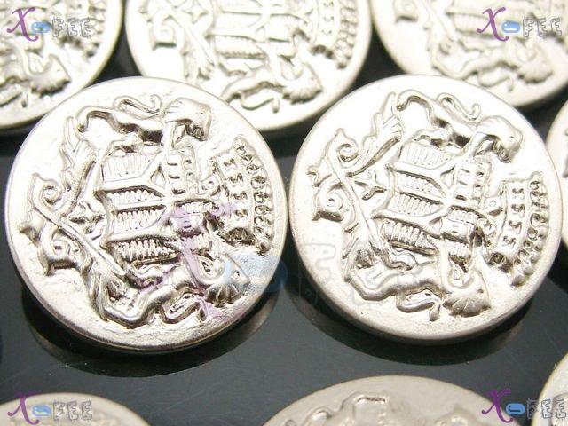 nkpf00634 Fad 10pcs Crafts Sewing Fabirc Textile Silver White Unique Plastic 32L Buttons 1