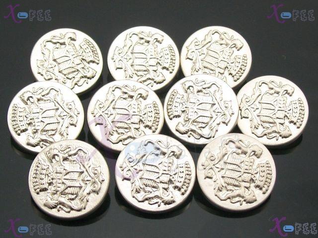 nkpf00634 Fad 10pcs Crafts Sewing Fabirc Textile Silver White Unique Plastic 32L Buttons 3