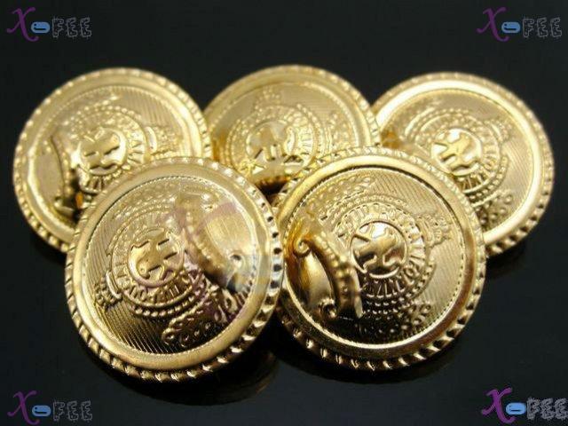 nkpf00646 Wholesale Crafts Sewing Fabric Textile 5pcs Navy Uniform Costume Metal Buttons 1