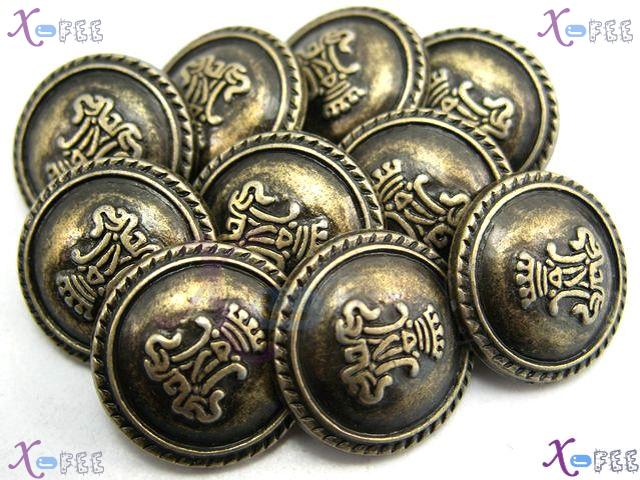 nkpf00660 Fad Wholesale 10pcs Sewing Fabric Textile Monarch Symbol Metal Pattern Buttons 3