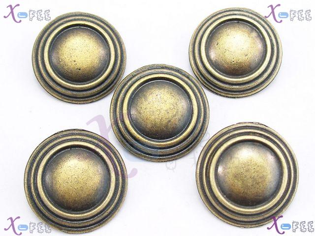 nkpf00680 Wholesale Collection Crafts Fabric Textile 5pcs Costume Copper Metal Buttons 3