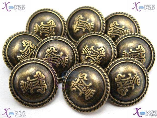 nkpf00686 Wholesale 10pcs Crafts Sewing Fabric Textile Abstraction Unique Metal Buttons 3