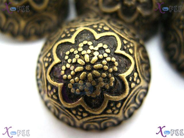 nkpf00687 New Fashion Craftwork Flower Wholesale 6pcs Mushrooms Style Flower Metal Buttons 2