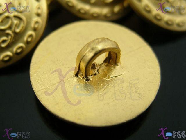 nkpf00689 Wholesale Crafts Sewing Fabric Textile 8pcs Abstraction Gold Curve Metal Buttons 2