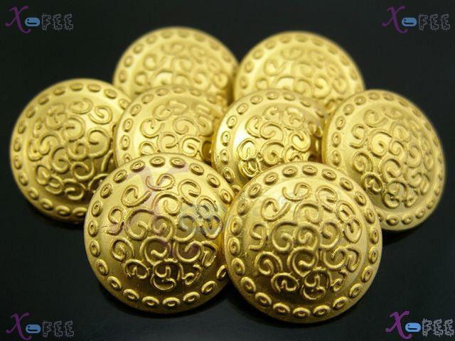 nkpf00689 Wholesale Crafts Sewing Fabric Textile 8pcs Abstraction Gold Curve Metal Buttons 3