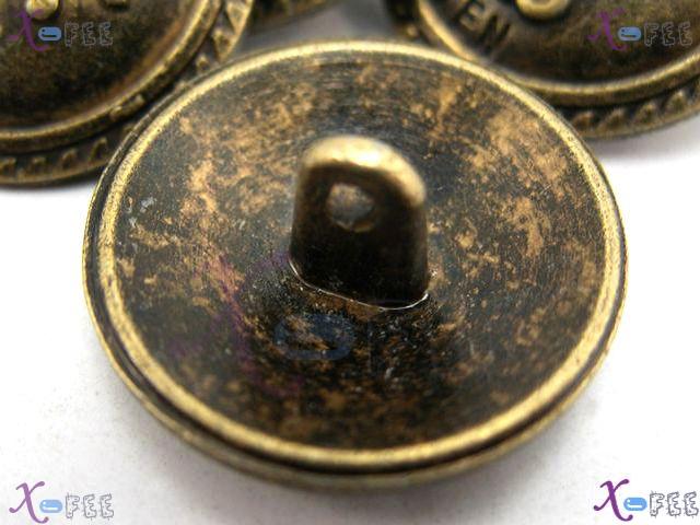 nkpf00704 Vintage Crafts Sewing Fabric Texture 5pcs Abstraction Unique Sign Metal Buttons 2