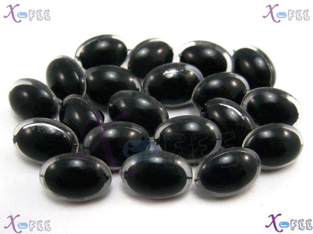 nkpf00801 Wholesale Crafts Fabric Textile Transparent 20pcs Black Costume Resin Buttons 1