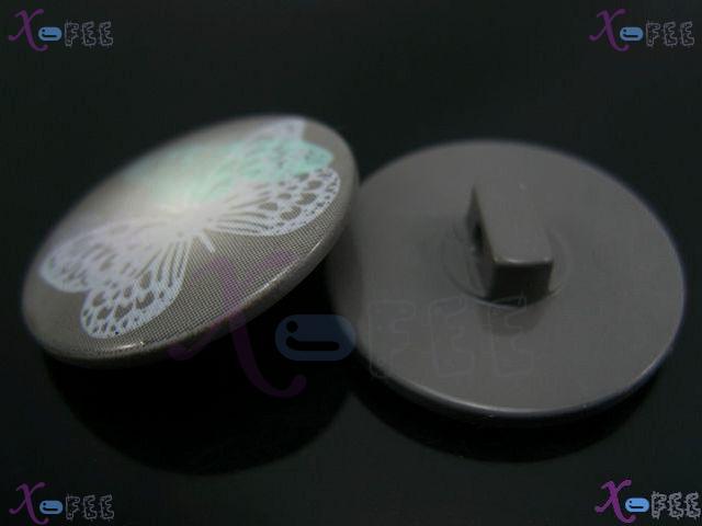 nkpf00842 Collection Wholesale Crafts Fabric Textile 2pcs Design Butterfly Resin Buttons 3