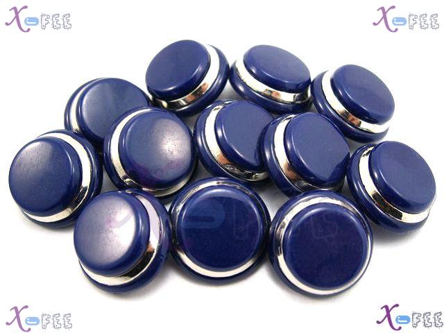 nkpf00924 Wholesale Crafts Sewing Fabric Textile 12pcs Smooth Lapis Resin Costume Buttons 1