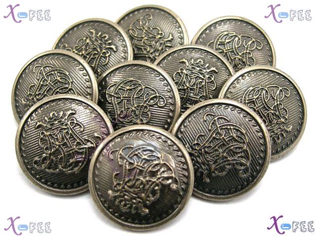 nkpf00940 Wholesale 10pcs Collection Fabric Textile Costume Design Metal Flower Buttons 3