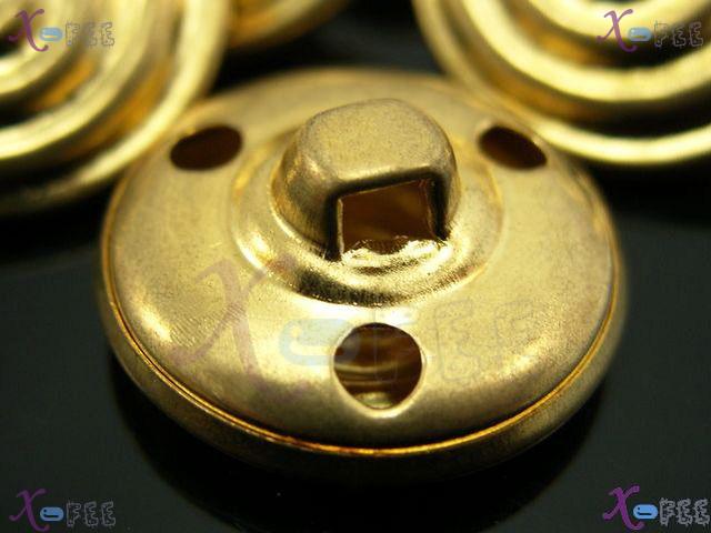 nkpf00951 Wholesale 8pcs Metal Collection Fabric Textile Fad Costume Design Golden Buttons 3